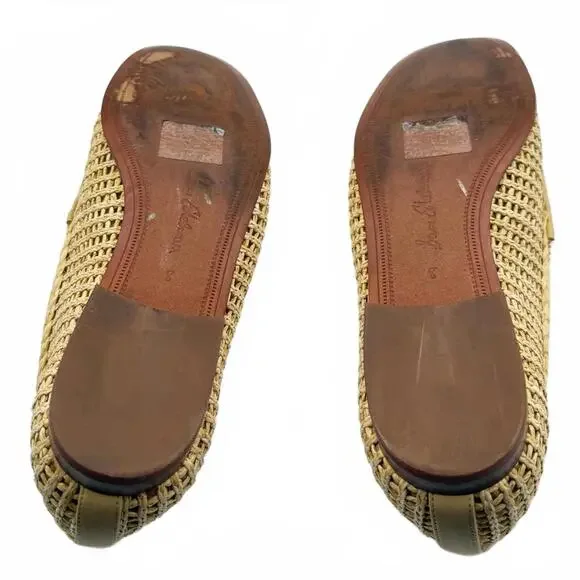 Sam Edelman Lowell Woven Loafers – Size 8 – Natural Raffia / Gold Bit CUTE! - Picture 5 of 6